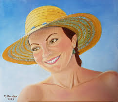 Self-portrait oil painting