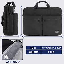 Amazon.com: KINGSLONG 17 17.3 Inch Convertible Laptop Backpack,Laptop  Messenger Bag Briefcase Handbag with Shoulder Strap for Men Women, Black :  Electronics