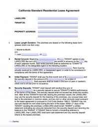 Form lr, revised 2017) c. Free California Rental Lease Agreement Templates Pdf Word