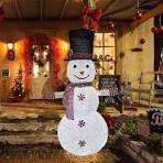 Amazon.com: ZHUZHUA Lighted Snowman Outdoor Christmas ...