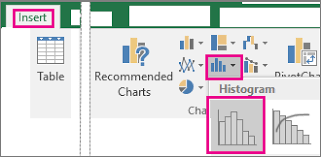 create a histogram office support