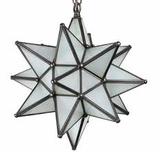 10 Inch Frosted Glass Star Fixture Small Moravian Star Light