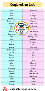 Pin On Conjunctions In English