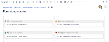 Info Tip Note And Warning Macros Confluence Data Center And Server 7 10 Atlassian Documentation