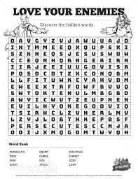 Matthew 5 Love Your Enemies Bible Word Search Puzzle Bible Word Search Puzzles Bible Word Searches Sunday School Lessons Bible Words