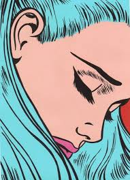 Another Cool Line Shading Technique Simple But Bold And Great Use Of Color Pop Art Comic Pop Art Pop Art Girl