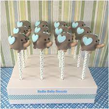 Elephant Cake Pops For A Baby Boy Shower Elephant Cake Pops Elephant Baby Shower Boy Baby Shower Sweets