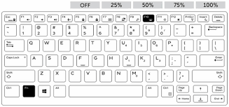 Use fn + spacebar to change the modes of the keyboard backlight. Dell Latitude 14 Rugged Extreme 7404 Keyboard Guide Dell Us