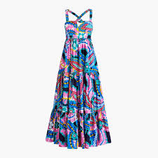 J Crew Apron Maxi Dress In Ratti Dresses Maxi Dress Tie Sleeve Dress