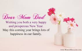 Best Happy New Year Wishes For Mom Dad Latest New Year Messages Parents Happy New Year Mom Dad Gre Best Wishes Messages New Year Message New Year Card Messages