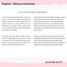 Dunia pekerjaan pendidikan tinggi menengah atas (2 tahun)— presentation transcript 5 modul akademik modul vokasional 53 kursus vokasional bahasa melayu english pendidikan islam pendidikan moral sejarah science sciences for. English To Malay Translation Child Labor Freelancer