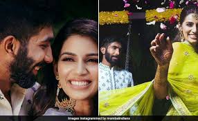 There is no information about jasprit bumrah's previous love affair anywhere. More Pics From Jasprit Bumrah And Sanjana Ganesan S Wedding Album