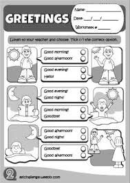 Greetings Worksheet Http Eslchallenge Weebly Com Hello Kids 1 Html English Activities For Kids Learning English For Kids English Lessons For Kids