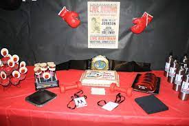 Boxing gloves design paper party plate. 8 Fight Party Ideas Boxing Theme Party Ideas Party Party Themes