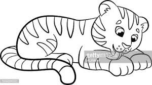 Dogs love to chew on bones, run and fetch balls, and find more time to play! Vector De Coloring Pages Wild Animals Little Cute Baby Tiger Cleans Himself Royalty Free