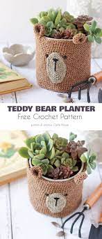 Adorable Animal Planter Cover Free Crochet Patterns Crochet Planter Cover Planter Cover Crochet Plant Hanger