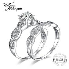 Jewelrypalace 925 Sterling Silver Engagement Ring Wedding Band 1 5ct Cubic Zirconia Anniversary Promise Bridal Jewelry Sets With Images Engagement Rings Bridal Sets Bridal Ring Sets Wedding Rings Engagement
