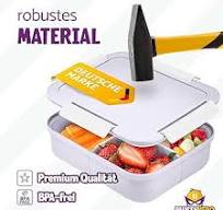 Pausenhero Brotdose Kinder mit Fächern [Obstgabeln + Sticker Set Grau]  Brotdose Schule Snackbox mit Fächern Brotdose mit Fächern Bento Box  Lunchbox ...