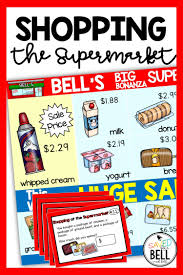 Looking For Fun Real World Math Printables Shopping At The Supermarket Is Here Students Use An Aweso Word Problems Task Cards Task Cards Money Word Problems