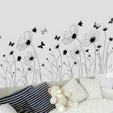 15+ trend terbaru sketsa taman bunga hitam putih. Abm Grosir Stiker Dinding Wallpaper Dinding Dekorasi Dinding Wallstiker Dinding Bunga Hitam Shopee Indonesia