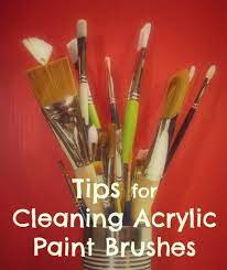 Cleaning the painting with soap and water download article. Tips For Cleaning Acrylic Paint Brushes Acrylic Paint Brushes Cleaning Art Cleaning Paint Brushes
