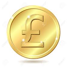 £) es la moneda del reino unido así como de las dependencias de la corona y de algunos territorios británicos de ultramar. Moneda De Oro Con El Signo De Libra Esterlina Ilustracion Sobre Fondo Blanco Ilustraciones Vectoriales Clip Art Vectorizado Libre De Derechos Image 12066325