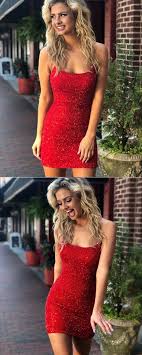 Square Sparkling Sequined Red Tight Club Dress Hdq3430 Club Dress Hdq3430 Red Sequin Red Homecoming Dresses Short Dresses Tight Homecoming Dresses Tight