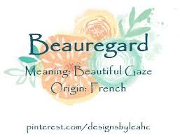 Baby Boy Name Beauregard Meaning Beautiful Gaze Origin French Nickname Beau Www Pinteres Meaningful Baby Names French Baby Names Names With Meaning