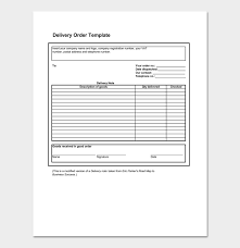 Simple Delivery Order Template Templates Purchase Order Template Success Business