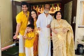 Rajinikanth family latest unseen photos. In Pics Rajinikanth Celebrates Deepavali With Family In Chennai The News Minute