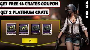 Get Free Platinum Crates And Free Daily Crates Coupon In Pubg Mobile Mobile Skin Crates Free Gift Card Generator