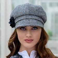 Ladies Newsboy Cap Gray Tweed Celtic Clothing Company Newsboy Hat Women Newsboy Cap Celtic Clothing