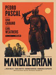 Star Wars The Mandalorian Space Western Art Print Pedro Pascal Gina Carano Carl Weathers Disney Yellow Yoda Bounty Hunter Mando Mandalorian Poster Star Wars Mandalorian