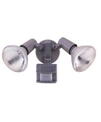 120 Watt Grey Dualbrite 2 Level Motion Flood Light 2 Count City Mill