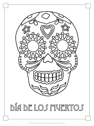 Click on the coloring page to open in a new window and print. Sugar Skull Coloring Pages And Masks For Dia De Muertos