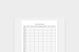 18 free printable hourly schedule templates excel ms word daily weekly or monthly