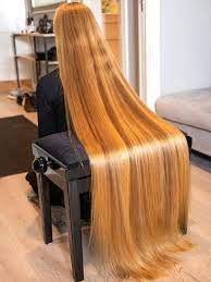 video long hair display deluxe realrapunzels lange blonde haare lange haare gestrahnte haare