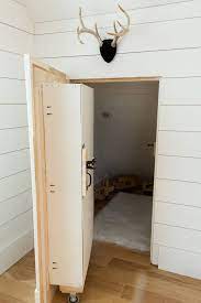 We made an entire secret room; Diy Hidden Doorway Bookcase Bright Green Door