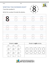 kindergarten printable worksheets writing numbers to 10