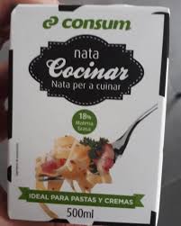 En esta receta veremos cómo hacer nata montada o chantilly. Nata Cocinar Consum 500 G