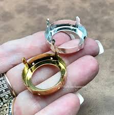27mm Sew On Setting 1201 Round Crystal Setting Silver Or Etsy In 2020 Jewelry Tutorials Crystals Favorite Jewelry