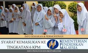 Kemasukan ke tingkatan 6 tidak melalui proses permohonan sebaliknya calon lepasan spm yang layak dan memenuhi syarat ke tingkatan 6 akan ditawarkan secara automatik. Syarat Kemasukan Ke Tingkatan 6 Kpm 2021