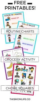 free printables family life chores routine chore