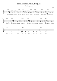 Possut ja siilit yksi ja kaksi ja kolme pientä possua, olivat ulkona aivan ilman tossuja. Yksi Kaksi Kolme Nelj A Sheet Music For Piano Solo Musescore Com