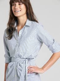 Tie Belt Stripe Shirtdress Gap Mode