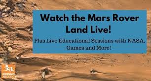 An illustration of nasa's perseverance rover landing safely on mars. Kx6nhc0l1ijezm