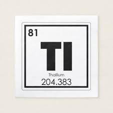 Thallium Chemical Element Symbol Chemistry Formula Paper Napkins Zazzle Com In 2020 Element Symbols Symbols Chemistry