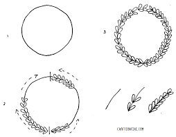 Hand painted wreath watercolor transparent floral purple wreath flowers frame, watercolor clipart, floral border, floral frame png and vector with transparent background for free download. How To Draw Wreaths 4 Simple Ways To Draw Wreaths Craftsonfire