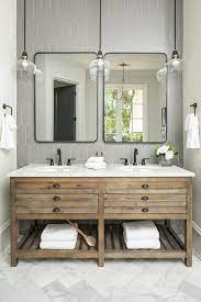 To carry the look into the master bath, use a restoration hardware bathroom vanity topped with a restoration hardware mirror. This Copycat Vanity Looks Just Like Restoration Hardware Kendra Found It