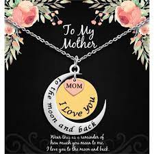 Check spelling or type a new query. Sheridanstar Mothers Day Jewelry Necklace Gift Mom I Love You To The Moon And Back Heart Pendant Necklace From Son Or Daughter Walmart Com Walmart Com